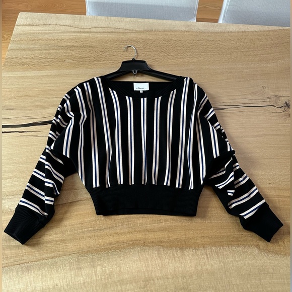 3.1 Phillip Lim
Ruffle-Trimmed Intarsia-Knit Striped Sweater - M - Picture 3 of 14